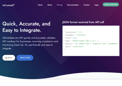 VatValidate.com - Sistem de Validare a Numărului de VAT în UE